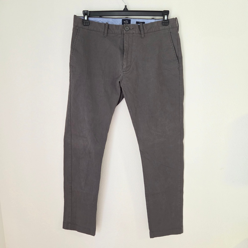 J.Crew Factory Driggs Flex Slim Fit Chino Pants Gray 33x32 Stretch E4024